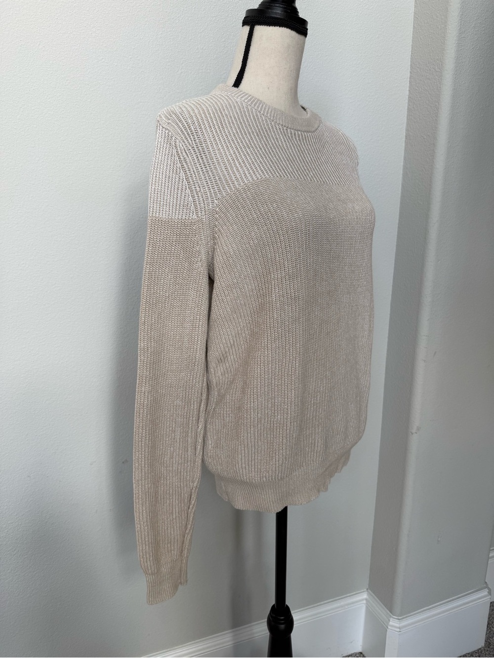 Nautica Women's Beige Crew Neck Sweater